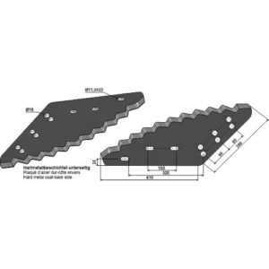 Formikserkniv - Hardmetall belagt - Strautmann