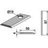 Slåmaskinkniv - 97x50x4mm - Freudendahl (J.F.), JF, Pöttinger, Stoll