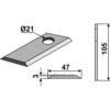 Slåmaskinkniv - 105x47x3mm - PZ-Zweegers