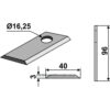 Slåmaskinkniv - 96x40x3mm - Kuhn