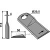Slåmaskinkniv - 115x50x4mm - Venstre - Kuhn Original