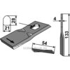 Slåmaskinkniv - 133x54x4mm - Venstre - JF