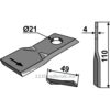 Slåmaskinkniv - 110x49x4mm - Venstre - Pöttinger