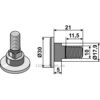 Knivbolt - 12.9 - M10x1,5mm - Fella