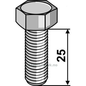 Knivbolt - 8.8 - M10x1,5mm - Fella