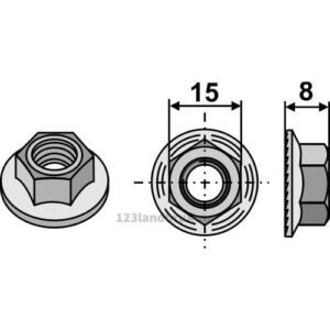 Mutter - M10x1,5mm - Deutz-Fahr