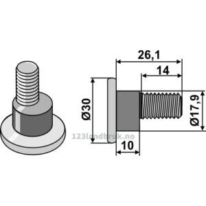 Knivbolt - 10.9 - M10x1,5mm