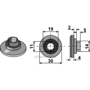 Mutter - M10x1,5mm - B.C.S.