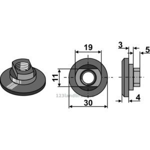 Mutter - M10x1,5mm - B.C.S.