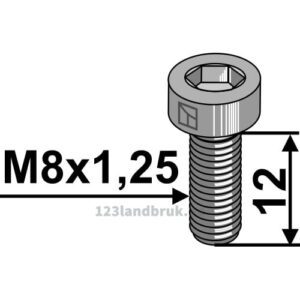 Umbraco - 8.8 - M8x1,25x12mm - Amazone
