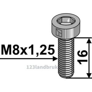 Umbraco - 8.8 - M8x1,25x16mm - Amazone
