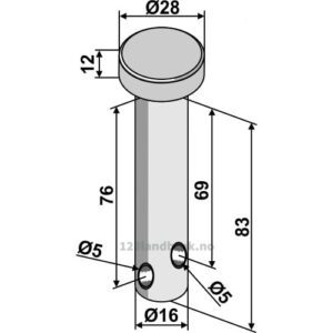 Splintbolt  - Ø16x83mm