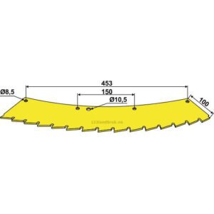 Sagkniv til Finsnitter  - Høyre/Venstre - John Deere, Kemper