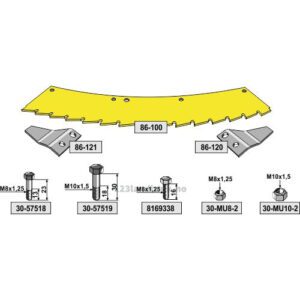 Knivsett med Bolter - John Deere, Kemper