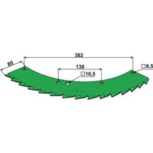 Kniv / Sagkniv  Finsnitter TungstenCarbide - Høyre - John Deere, Kemper
