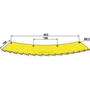 Kniv Høyre til Finsnitter - Tungsten Carbid - Høyre - John Deere, Kemper
