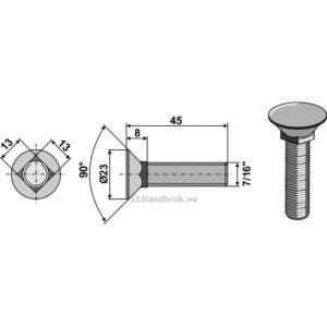 Plogbolt - 7/16" - Bourgault