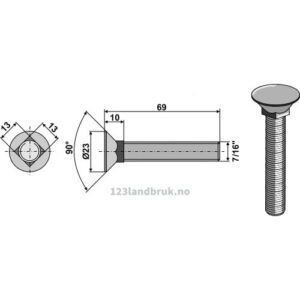 Plogbolt - 7/16" - Bourgault