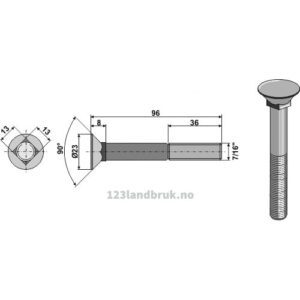 Plogbolt - 7/16" - Bourgault