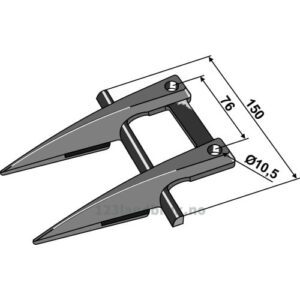 Dobbeltfinger - 150mm - Deutz-Fahr