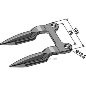 Dobbeltfinger - 105mm - Laverda