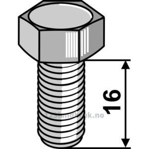Bolt M12 - 8.8 - M12x1,75x16mm - Väderstad