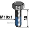 Bolt med Locktite - 12.9 - M10x1x30mm