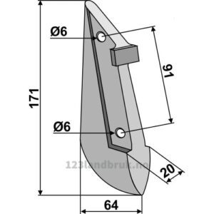 Såskjær, metall - 171mm - Amazone