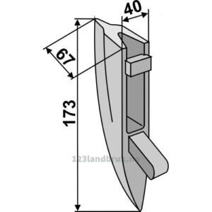 Såskjær metal - 173mm - Gaspardo