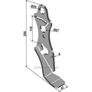 Dybdemåler - 250mm - Venstre - Gaspardo, Maschio