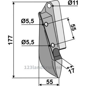 Såskjær, metall - 177mm - Hassia