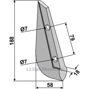 Såskjær, metall - 188mm - Isaria