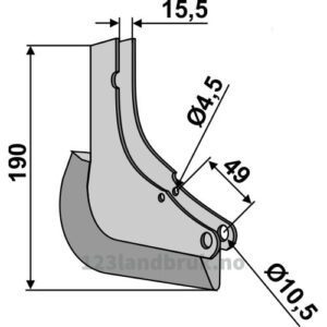 Såskjær, metall - 190mm - Kleine
