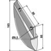 Såskjær, metall - 165mm - Kongskilde