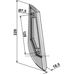 Såskjær, metall - 220mm - Kuhn