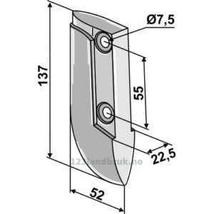 Såskjær, metall - 137mm - Lely