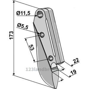Såskjær, metall - 173mm - Lemken