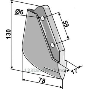 Såskjær, metall - 130mm - Monosem