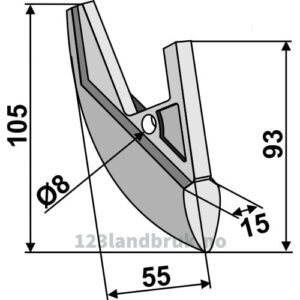 Såskjær, metall - 105mm - Nordsten