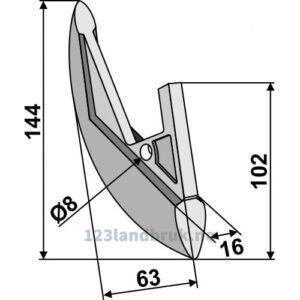 Såskjær, metall - 144mm - Nordsten