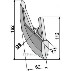 Såskjær, metall - 162mm - Nordsten