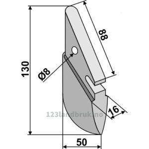 Såskjær, metall - 130mm - Nordsten