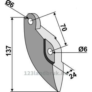 Såskjær, metall - 137mm - Saxonia
