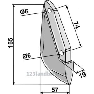 Såskjær, metall - 165mm - Sulky