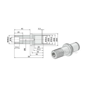 Akseltapp - M30x2mm - Väderstad