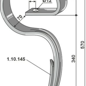 Alternative view of Harvetind med Spiss - 340mm - Kverneland