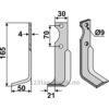 Rotorfreskniv - 165x30x4mm - Venstre - Agria