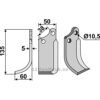 Rotorfreskniv - 135x50x5mm - Venstre - Agria