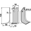 Rotorfreskniv - 135x50x6mm - Venstre - Badalini