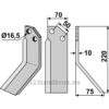Rotorfreskniv - 220x70x10mm - Høyre - Badalini